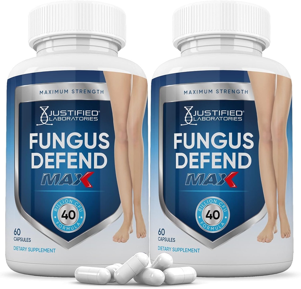 Αιτιολογημένα Εργαστήρια (2 Πακέτο) Fungus Defense Max Pills 40 Δισεκατομμύρια CFU Probiotic 120 Κάψουλες