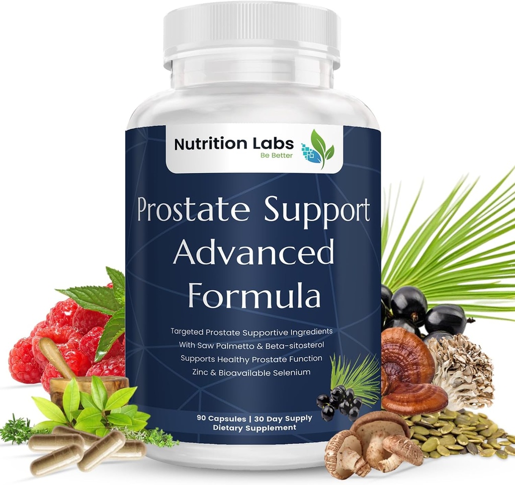Prostate Health Support βοτανικό συμπλήρωμα για τους άνδρες με βήτα σιτοστερόλη, σελήνιο, Pygeum και Saw Palmetto εκχύλισμα για υποστήριξη και συχνή ούρηση Prostate - 90 CT
