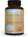 Pomona Wellness Vitamin B Complex Supplement with Folic Acid, Υψηλής ισχύος πολυβιταμίνη, Όλες οι 10 B Βιταμίνες συμπεριλαμβανομένου του B12, Υποστηρίζει τα επίπεδα ενέργειας, την υγεία της καρδιάς, μη ΓΤΟ, 50 δισκία
