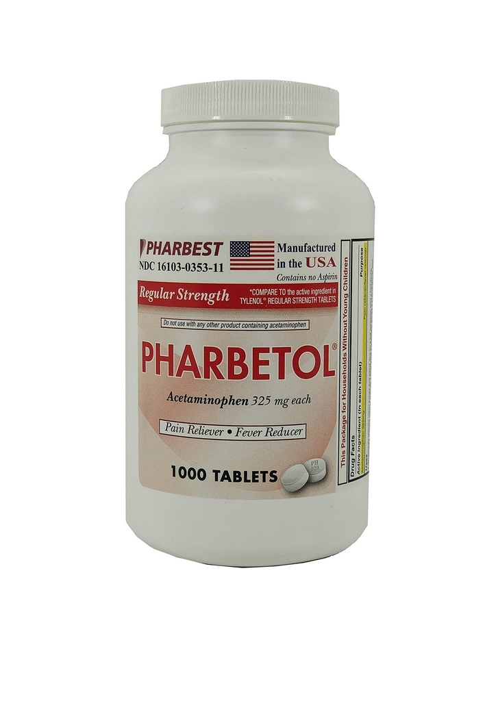 Pharbest Acetaminophen 325 mg 1000 δισκία κόμη