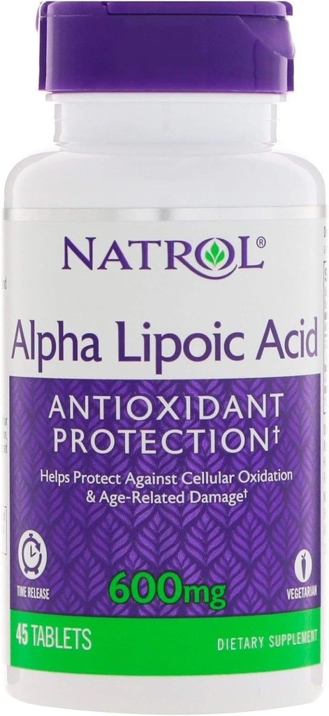 Natrol Alpha Lipoic Acid Time Release - 600 mg - 45 Tablets
