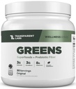 Διαφανή εργαστήρια Prebiotic Greens - Superfood Powder & Antioxidants συμπλήρωμα με οργανική Spirulina, Chlorara, Acacia, & Green Banana Powder - 30 Σερβιέτες, Αγεύση