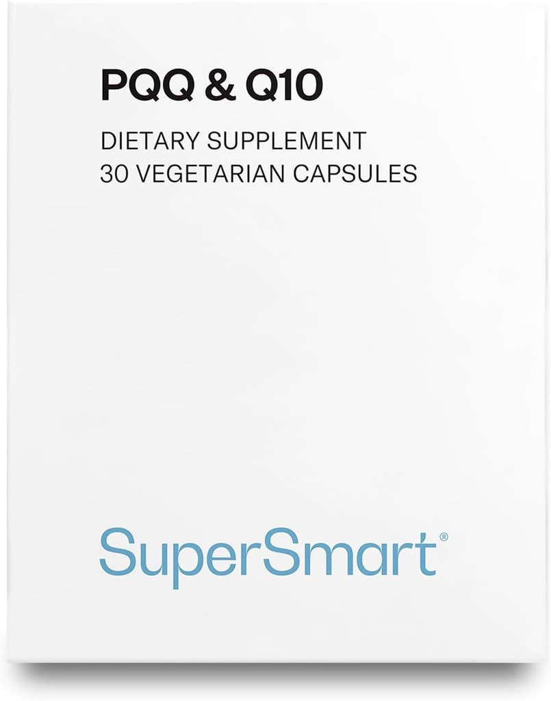 Supersmart - PQQ & Q10 (CoQ10) - Ισχυρό Αντιοξειδωτικό Χρησιμοποιείται για την προστασία των μιτοχόνδριων Μέχρι 20% για γήρανση κυττάρων 