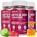 (3 Pack) Keto ACV Gummies Extreme 1500MG Keto Gummies Apple Cider Vinegar Formed with Pomegranate Beet Buice Powder B12 Vegan Non GMO 180 Gummys