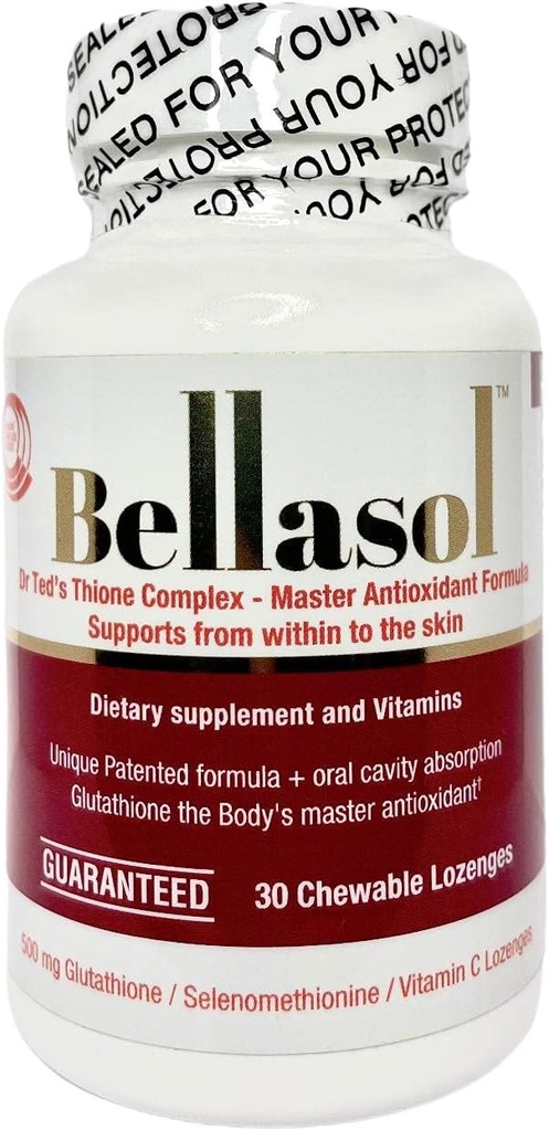 Bellasol πρώτη Glutathione Lozenges, Σελήνιο, VIT C, D E και Grape Σπόροι Συμπλήρωμα διατροφής βοηθά την υγεία & την ομορφιά, την ενίσχυση της ασυλίας, υποστηρίζει το λίπος ήπαρ και την λάμψη του δέρματος
