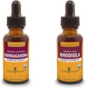 Herb Pharm Ashwagandha & Rhodiola Εκχυλίσματα για Ενέργεια, Ζωτικότητα, Αντοχή & Σταμίνα, 1 Oz Κάθε