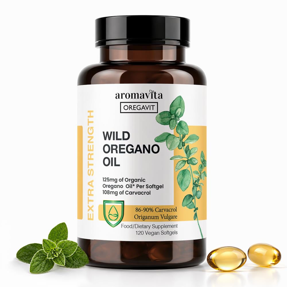 Wild Oregano Oil Softgels – 86–90% Carvacrol, Oil of Oregano Capsules, Immune & Gut Support* | Easy Daily Use, No Strong Taste, Greek Origin, 120 Softgels