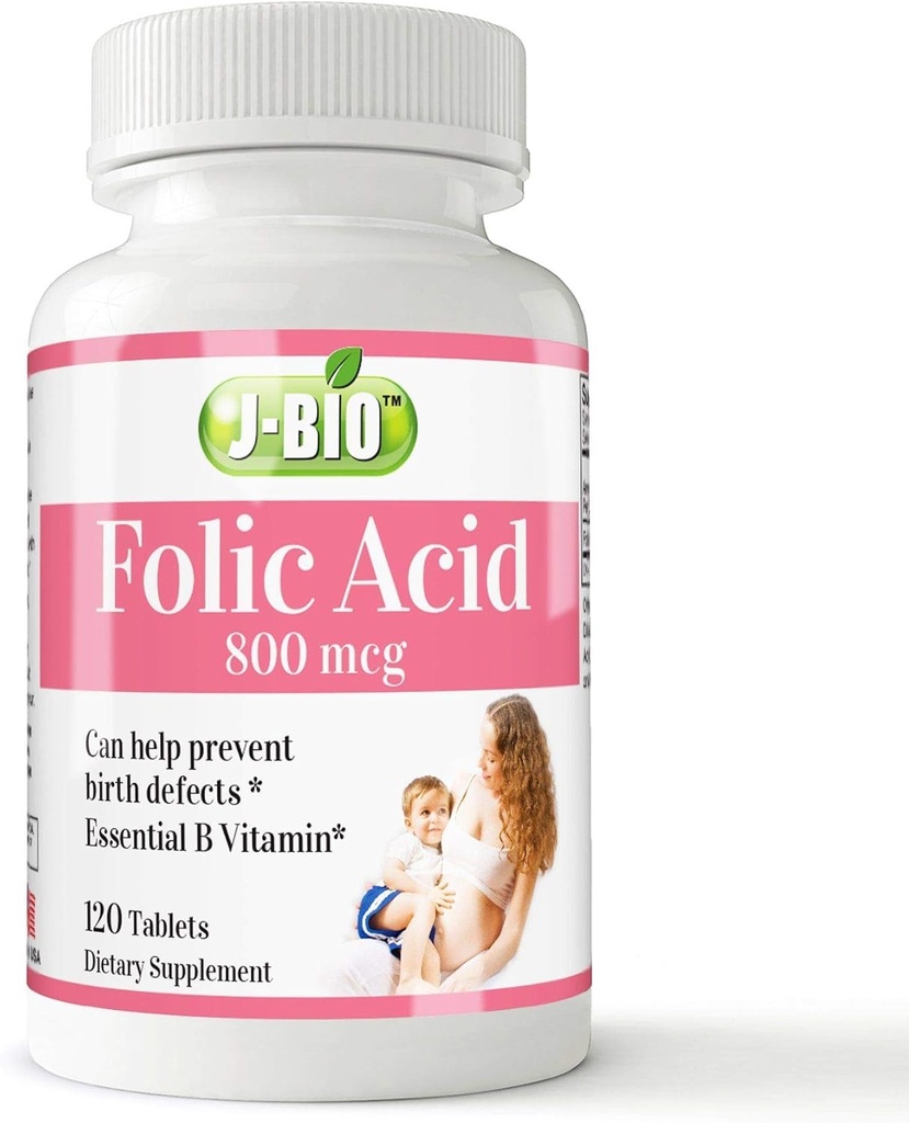 J- Bio Folic Acid 800mcg (120 δισκία) Καθημερινό σύστημα υγείας & προγεννητική φροντίδα για τις γυναίκες