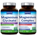 Ένζυμο Glycinate & Magnesium Complex Bundle, Μη ΓΤΟ Χωρίς Γλουτένη & Vegan, Mg Glycinate (120 Caps) & Mg Complex (90 Caps), Συσκευασία Αξίας, Bundle & Save