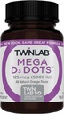 Twinlab Mega D-3 κουκκίδες - Συμπλήρωμα βιταμίνης D για την ανοσοποιητική υγεία και την υποστήριξη των οστών - 100 δισκία πορτοκάλι, 125 mcg (5000 IU) (πακέτο των 2)