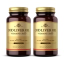 Solgar Cod Liver Oil - 250 Softgels, Συσκευασία των 2 - Παρέχει βιταμίνες A & D - Μη ΓΤΟ, Χωρίς γλουτένη - 500 Σύνολο σερβιρίσματος