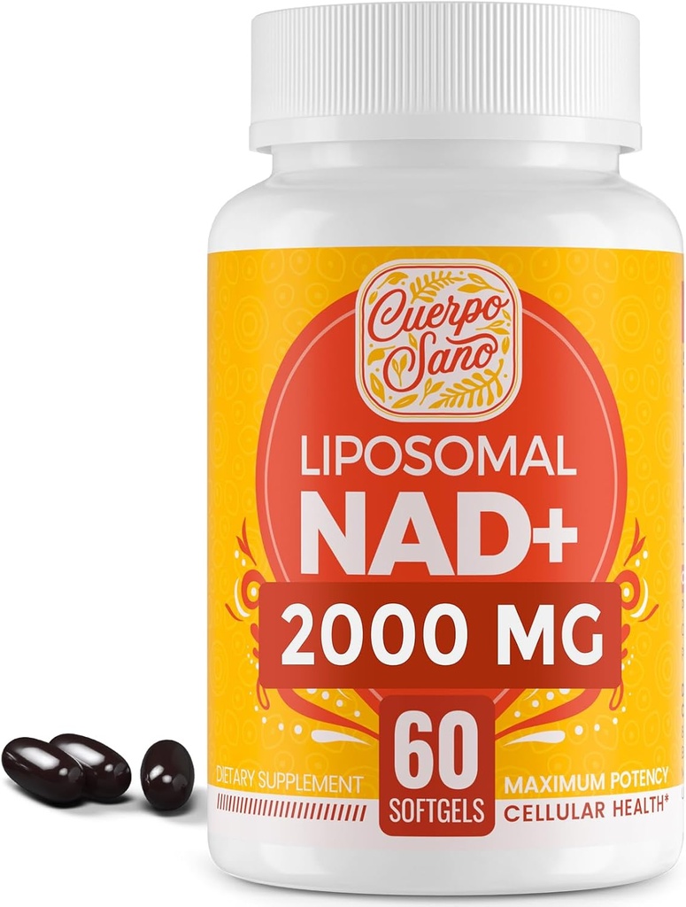 2000 MG NAD συμπλήρωμα, Λιποσωμική NAD+ με υψηλή απορρόφηση, πιο αποτελεσματική από Νικοτιναμίδη Ριβοζίδιο, Pure & Plus συμπλήρωμα ενίσχυσης, Άμυνας γήρανσης, Μεταβολισμός & Κυτταρικό, 60 softgels