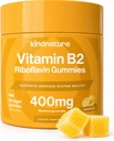 Vitamin B2 Gummies - Riboflavin 400mg συμπλήρωμα για παιδιά & ενήλικες - Μη-GMO, σόγια & γλουτένη-δωρεάν, Vegan Chewable Gummies (30 Ημέρα προσφοράς)