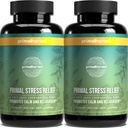Primal Harvest Stress Relief Supplement for Women and Men Pure Ashwagandha Root Extract, L-Theanine Supplements, 60 Capsules
