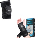 APEXUP Ice Pack for Knee Pain Relief (Large, 1PK) + Wrist Brace for Carpal Tunnel(S,Right)