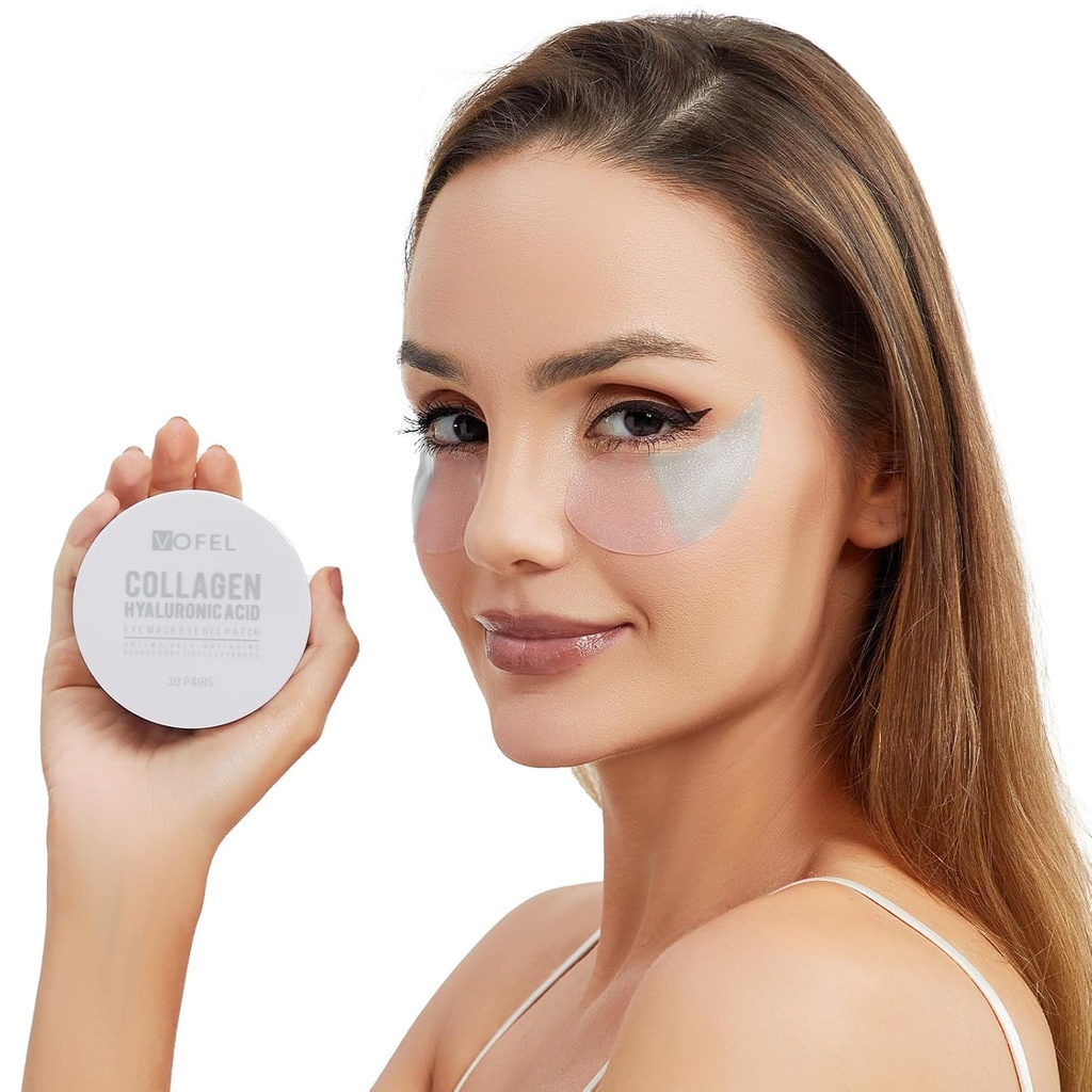 Στο πλαίσιο Eye Patches για Puffy Eyes και μαύρους κύκλους Ενυδάτωση Μάσκα ματιών με κολλαγόνο Eye Gel Pads Μείωση ρυτίδων θεραπεία του δέρματος 30 Pairs
