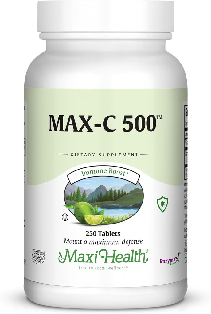 Maxi Health MAX C 500 mg - Βιταμίνη C - με Lemon Bioflavonoids Complex - 250 δισκία