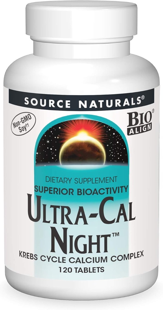 Source Naturals Ultra-Cal Night Calcium Complex Tablet, 240 Count