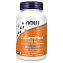 NOW Συμπληρώματα τροφίμων, L- καρνιτίνη 1.000 mg, Puest Form, Amino Acid, Fitness Support*, 50 δισκία