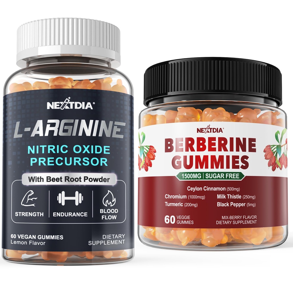 L arginnine Gummies + συμπλήρωμα βερβερίνης 1500mg