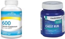21st Century Calcium 600mg Δισκία 400 Count & HealthWise Medicated Chest Rub 4oz Βήχας Καταπιεστικό