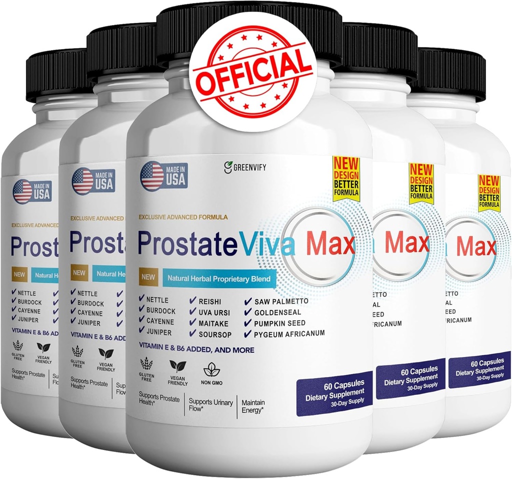 ProstateViva Max Συμπληρώματα Prostate για τους άνδρες κάψουλες, συμπληρώματα υγείας - μέγιστη δύναμη, όλα τα φυσικά για την υποστήριξη Κανονική & υγιή λειτουργία, Prosta Vive Κριτικές (600 κάψουλες)
