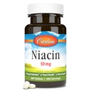 Carlson - Νιασίνη, 50 mg, Υποστηρίζει Χοληστερόλη Μεταβολισμός, Παραγωγή Ενέργειας, Υγεία καρδιάς, Νευρική λειτουργία, 300 δισκία