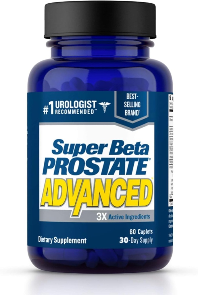Super Beta Prostate Advanced Prostate συμπλήρωμα για τους άνδρες – Μειώστε τα ταξίδια στο μπάνιο, την προώθηση του ύπνου, την υποστήριξη της υγείας των ούρων και της ουροδόχου κύστης κενό. Η Βήτα Σιτοστερόλη δεν είδε τον Παλμέτο. (60 Caplets, 1-Bottle)