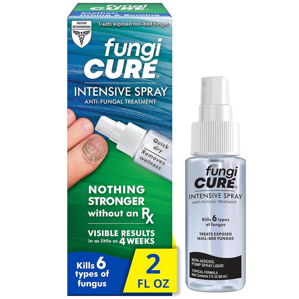 FUNGICURE Intensive Spray, Καταπραΰνει φαγούρα & καύση, 2 ρευστή ουγγιά (πακέτο του 1)