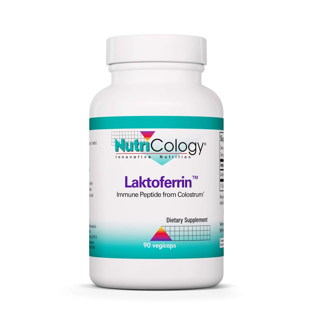 Nutricology Laktoferrin Συμπλήρωμα - Lactoferrin Συμπληρώματα 350mg, Βοοειδή Colostrum, Ανοσοποιητικό Πεπτίδιο, Σιδήρου Συμπληρώματα, Vegicaps - 90 Count