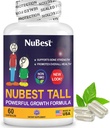 NuBest Tall | Support Bone Strength, Bone Health, Enhanced Immune and Whole Body Wellness with Calcium, Collagen, and Herbs for Ages 5+ & Teens | 60 Capsules | 1 Month Supply