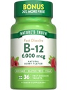 Nature's Truth B12 Vitamin 6000 mcg | Methylcobalamin | 36 Tablets | Fast Dissolve Natural Berry Flavor | Vegan, Non-GMO & Gluten Free