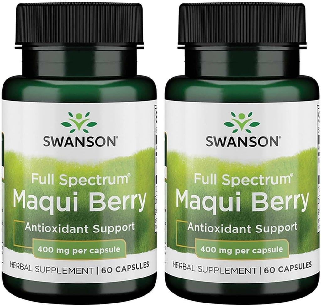 Swanson Full Spectrum Maqui Berry 400 mg 60 Caps (2 Συσκευασία)