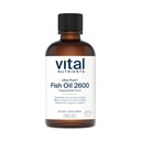 Vital Nutrients - Ultra Pure Fish Oil 2600 (Φαρμακευτική Βαθμός) - Hi-Potency Υγρό ιχθυέλαιο βαθιάς θάλασσας, Καρδιαγγειακή Υποστήριξη, Φυσικό άρωμα λεμονιού - 8 fl Oz ανά φιάλη