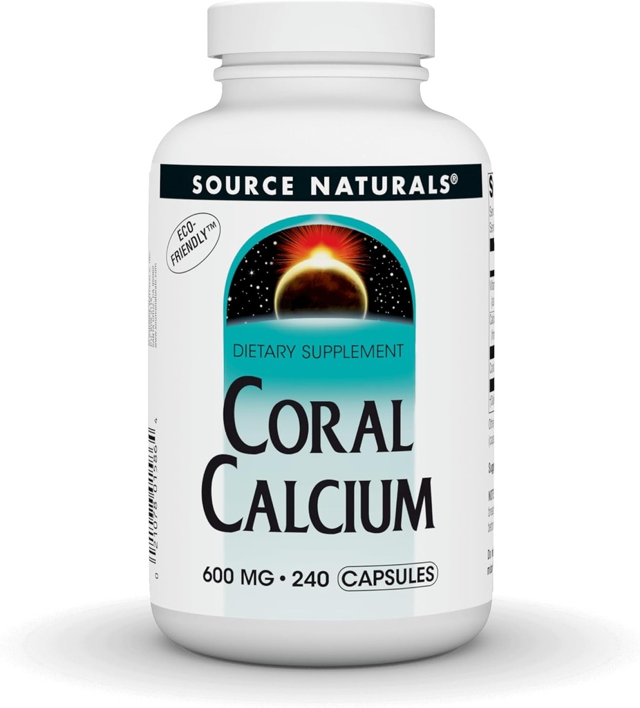 Source Naturals Coral Calcium - 600mg - 240 Κάψουλες