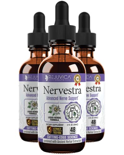 Nervestra Nerve Health Support Supplement - Fast-Absorbing Herbal Liquid Formula - Turmeric, White Willow Bark, B-Vitamins, Alpha Lipoic Acid, Acetyl-L-Carnitine και Περισσότερα