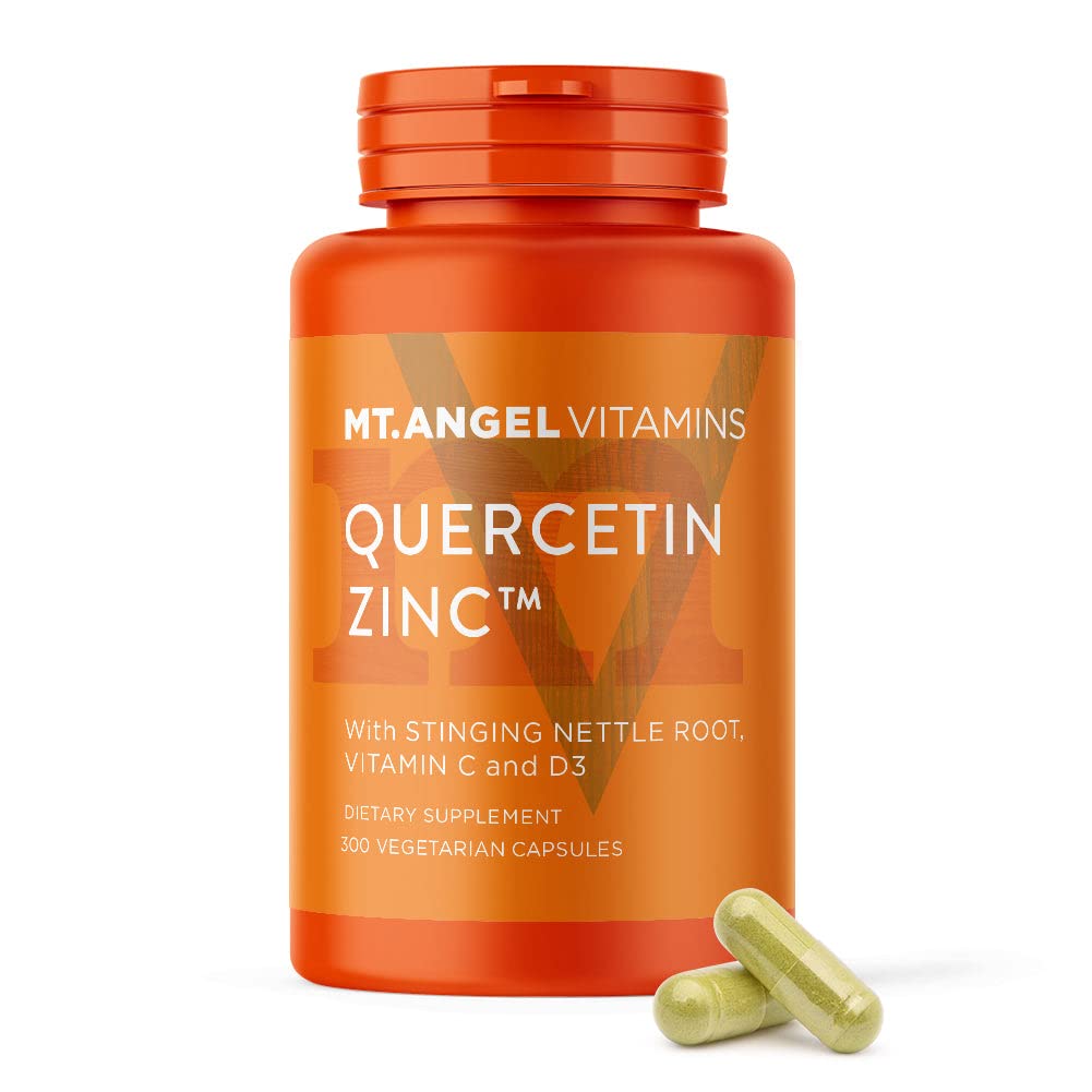 Mt. Angel Vitamins - Ψευδάργυρος Quercetin με Bromelain Συμπλήρωμα – Ανοσολογική Υποστήριξη & Αναπνευστική Υγεία - Quercetin 500mg Κάψουλες 