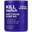Killswitch Sleep Aid for Adults – Fall Asleep Fast & Wake Refreshed, Sugar-Free Hot Chocolate Supplement - Μαγνήσιο, Ταρτ Cherry, L-Theanine & More for Restful Sleep, 30 Services, Made in USA