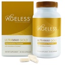 AGELESSTM: κάψουλες UltraMAX GoldTM, συμπλήρωμα HGH κατά της γήρανσης για γυναίκες, επιβραδύνει τη γήρανση του κυττάρου, υποστηρίζει την υγεία του ανοσοποιητικού, ομαλότερος τόνος του δέρματος και την αποκατάσταση του ύπνου, τη διαχείριση βάρους, 90 κάψουλες