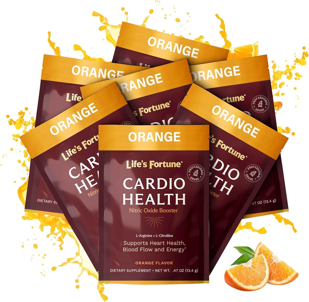 L Arginine L Citrulline Supplement Powder - High Potency Nitric Oxide Supplement Booster with Natural Orange Flavor (7 Services (Pack of 1)