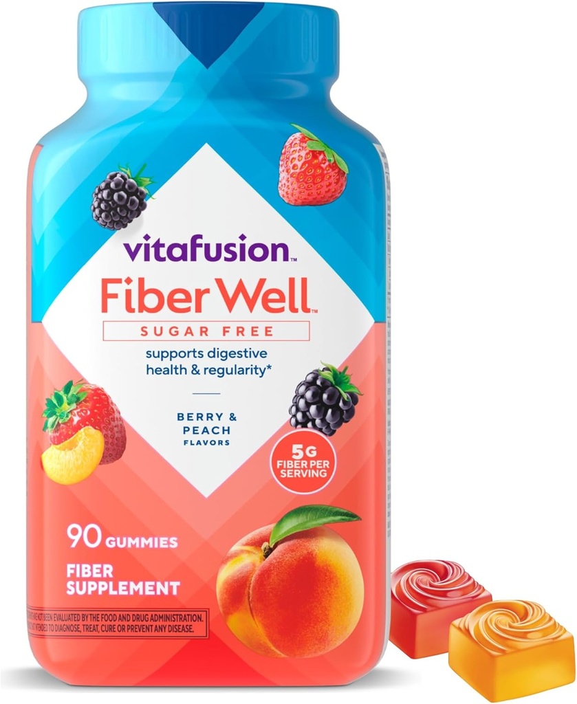 Vitafusion Fiber Well Gummy Βιταμίνες, 90 Count (Packaging May Vary)