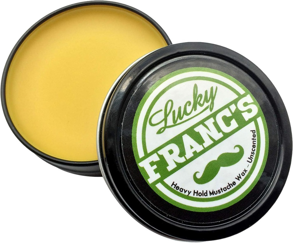 Το κερί του Lucky Franc για τους άντρες. Όλα τα φυσικά Scent Free Formula με Beeswax και λάδι καρύδας. ΗΠΑ έκανε μουστάκι Styling Wax 2 ουγγιά