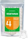 wananfu Size 4 Empty Capsules Vegetarian (1000 Count), Clear Fillable Veggie Pill Capsules Size 4 for Making Your Own Supplements