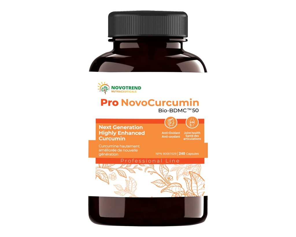 Pro NovoCurcumin- BioBDMC50-Επόμενης Γενιάς Πολύ ενισχυμένες κάψουλες Curcumin-240
