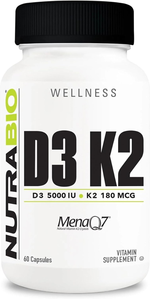 NutraBio Βιταμίνη D3 K2 