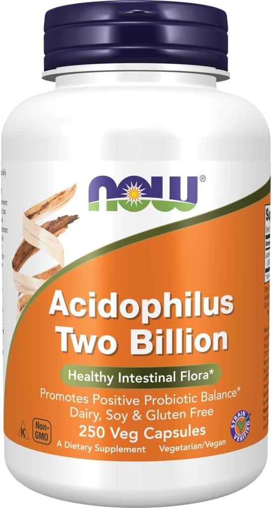 Τώρα Τρόφιμα Acidophilus 2 δισεκατομμύρια 250 Caps