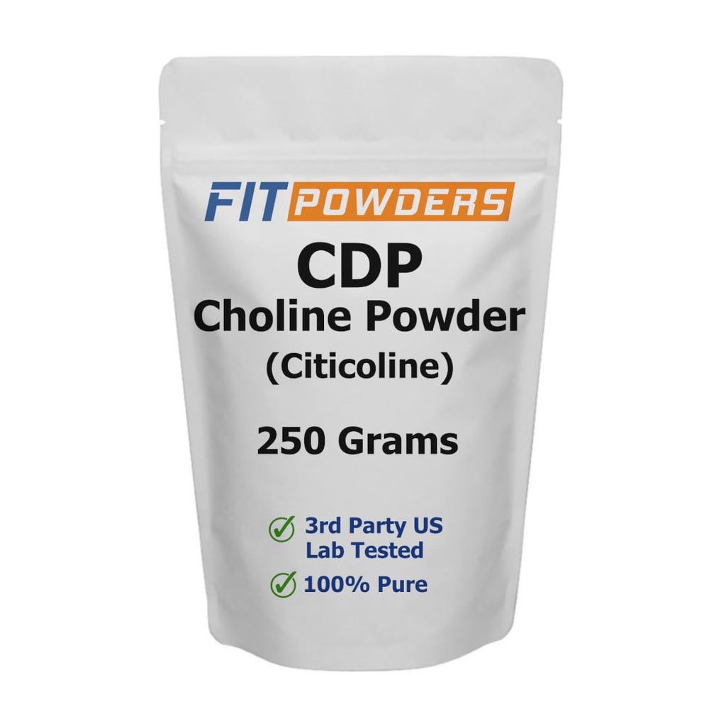 Citicoline σκόνη, CDP σκόνης σκόνης καθαρή με Scoop, μη GMO, Γνωστικό συμπλήρωμα για τη μνήμη και τη μάθηση (250 γραμμάρια)