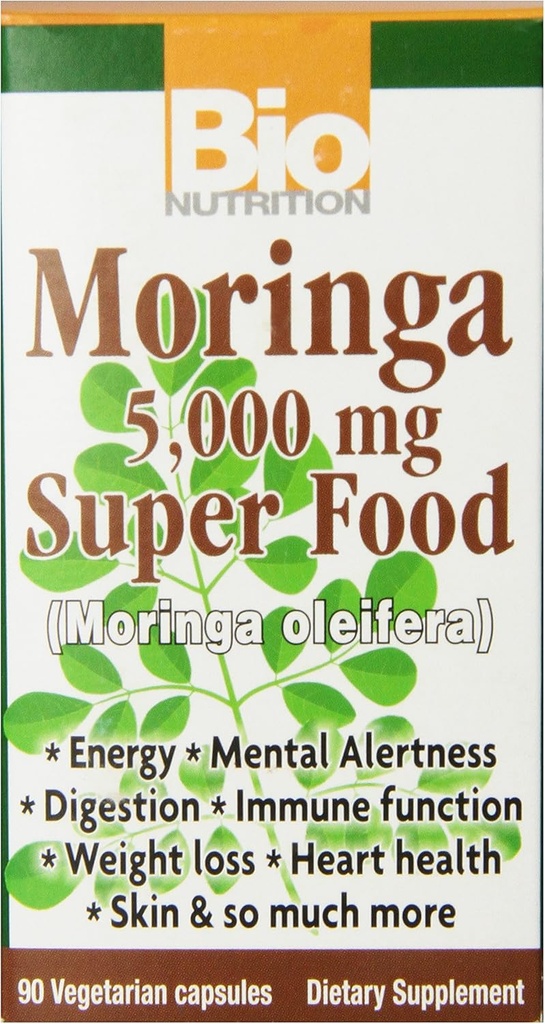 Bio Nutrition Moringa Oleifera Superfood Supplement 5000mg 90 Κάψουλες χορτοφαγικών 