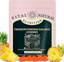 Feminine Balance Gummies - Women’s Health Probiotics for pH & Immune Support & Natural Pineapple Flavor (1)